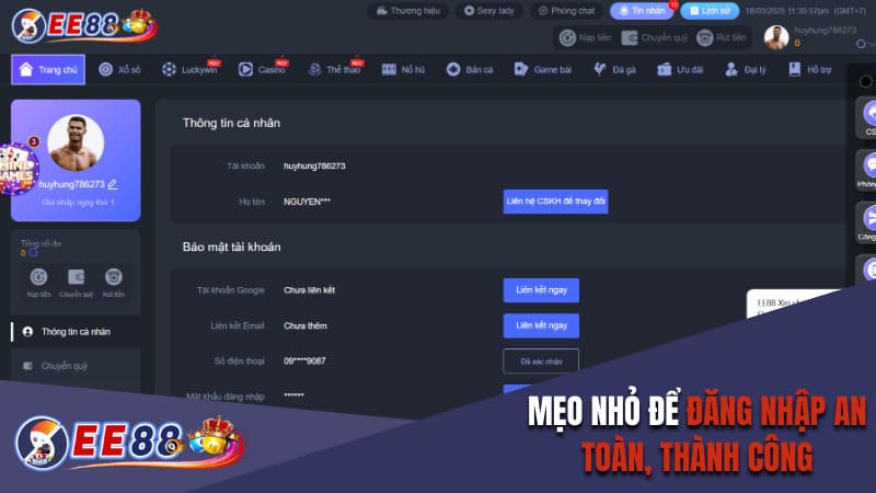 Các mẹo nhỏ để đăng nhập an toàn, thành công