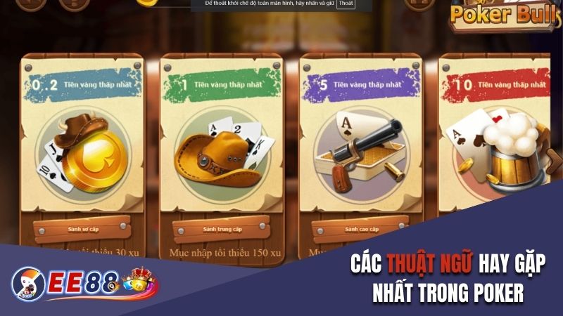 Các thuật ngữ hay gặp nhất trong Poker 