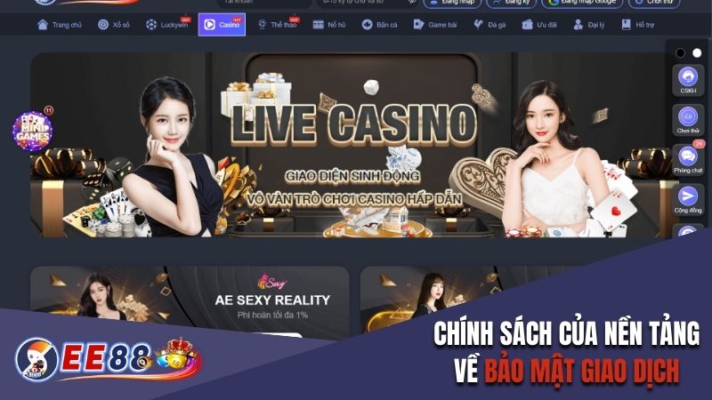 Chính sách của nền tảng về bảo mật giao dịch