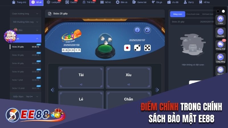 Điểm chính trong chính sách bảo mật EE88