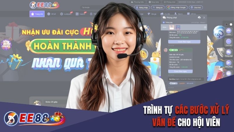 Trình tự các bước nhận và xử lý vấn đề cho hội viên